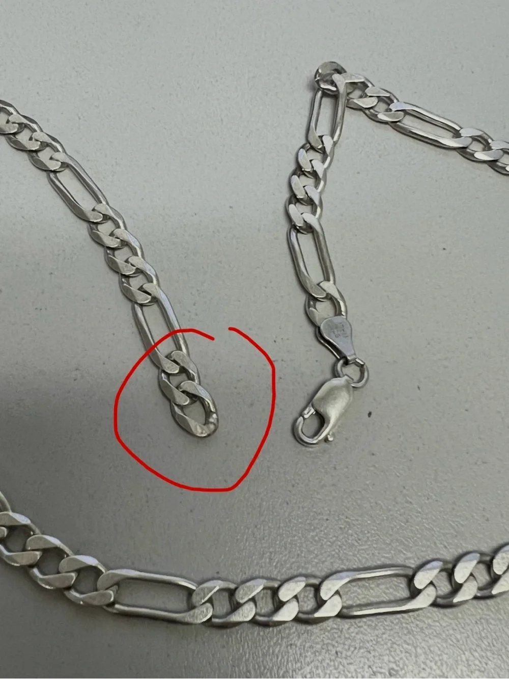 Sterling Silver Figaro Link Chain Necklace - Sterling Silver 925